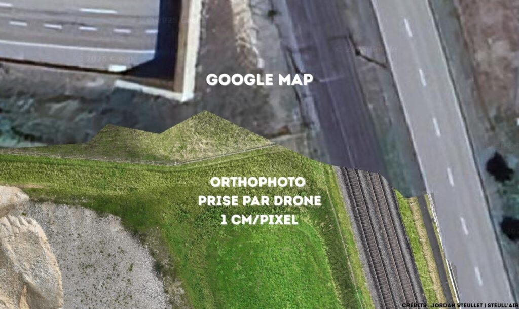 Orthophoto par drone vs orthophoto par satellite — comparaison de précision