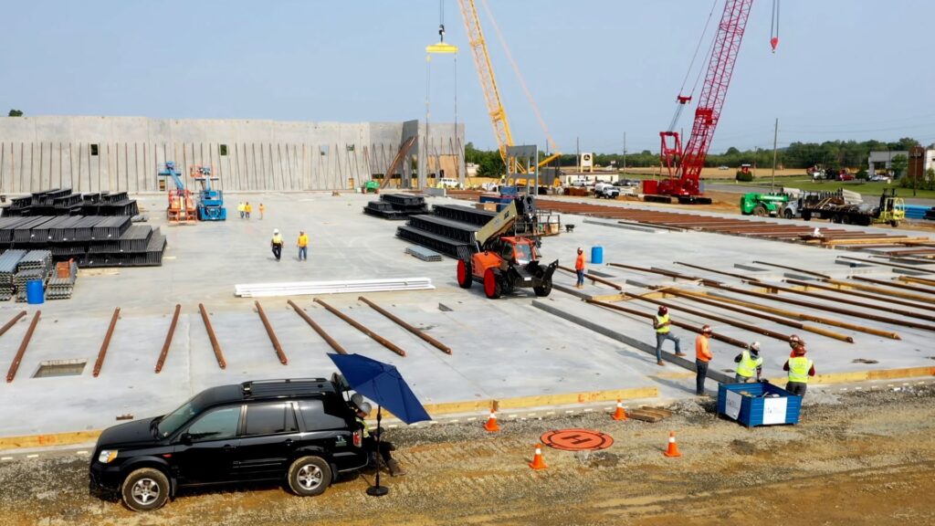 chantier vu du dessus